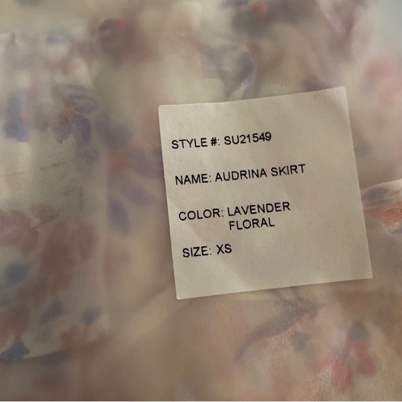 (A7) Generation Love Audrina Skirt Lavender Floral, Size XS, NWT - Picture 5 of 13